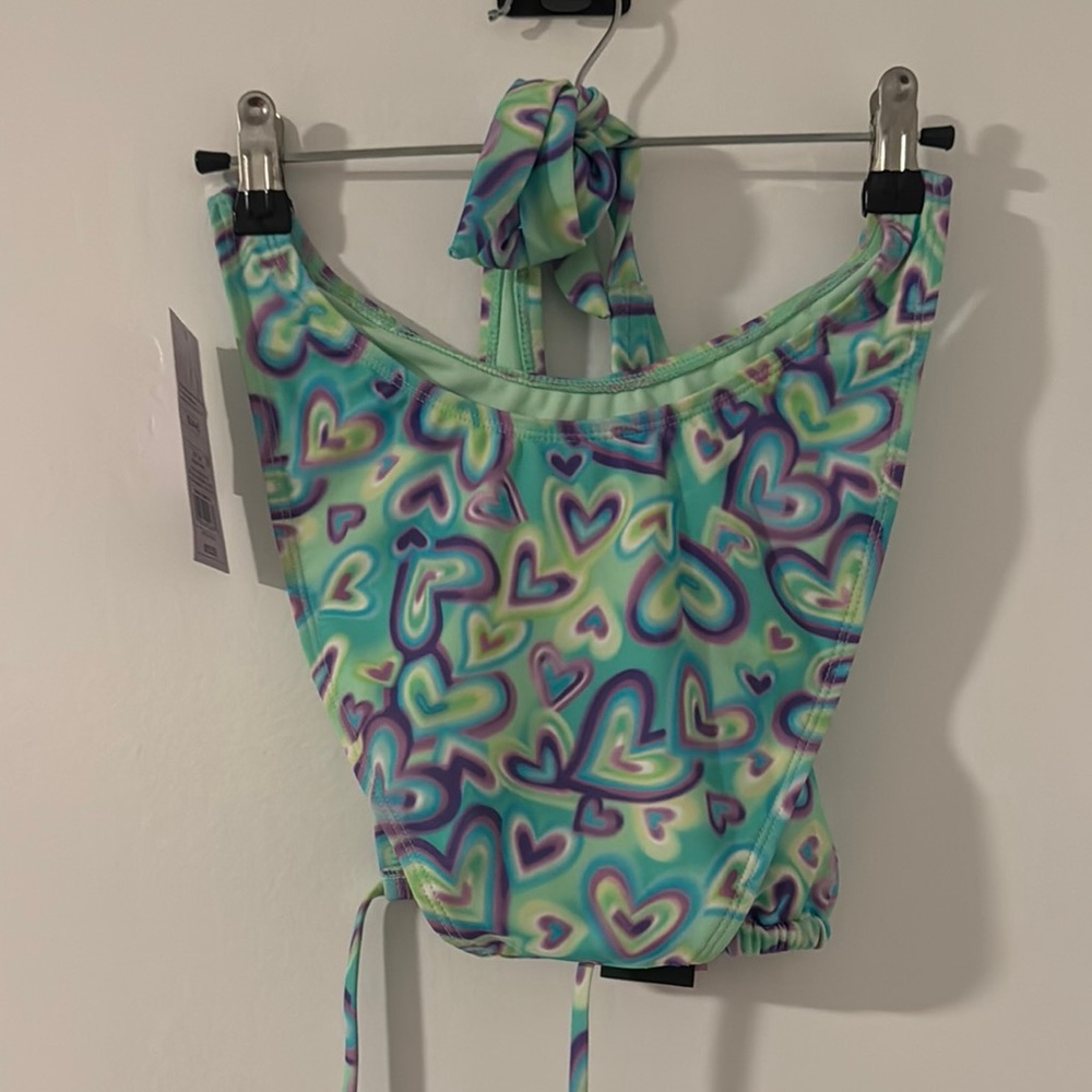 Multicolor Heart Pattern Swimsuit - Picture 7 of 7